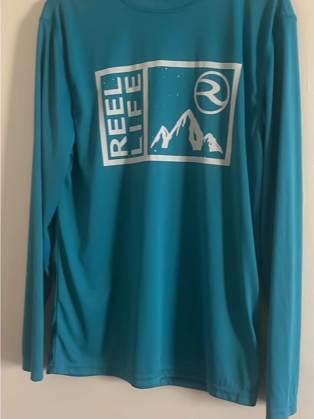 Reel Life Teal Long Sleeve Graphic Shirt
